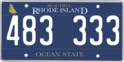 RI license plate 483333