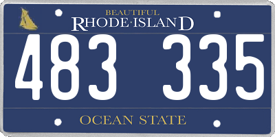 RI license plate 483335