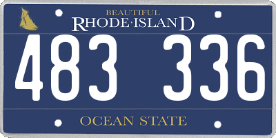 RI license plate 483336
