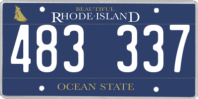 RI license plate 483337