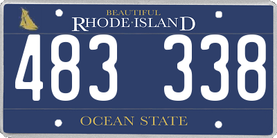 RI license plate 483338
