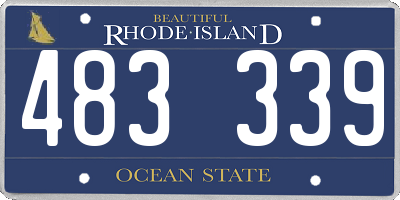 RI license plate 483339
