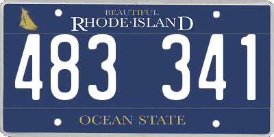 RI license plate 483341