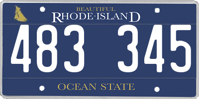 RI license plate 483345