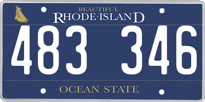 RI license plate 483346