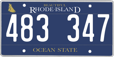RI license plate 483347