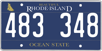 RI license plate 483348