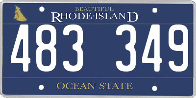 RI license plate 483349