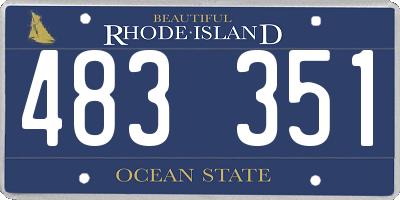 RI license plate 483351