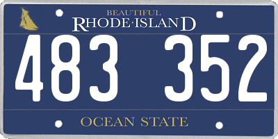 RI license plate 483352
