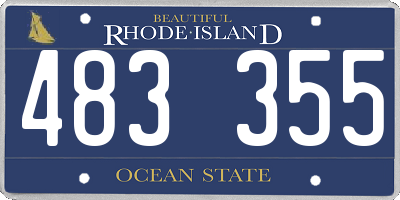 RI license plate 483355