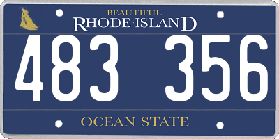 RI license plate 483356