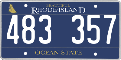 RI license plate 483357