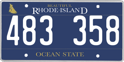 RI license plate 483358
