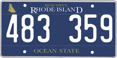 RI license plate 483359
