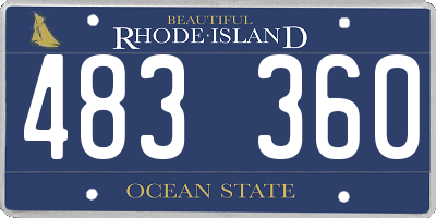RI license plate 483360