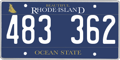 RI license plate 483362