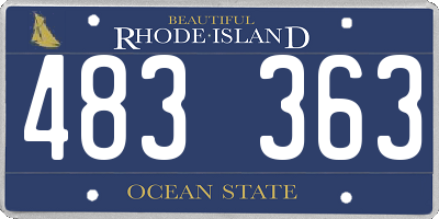 RI license plate 483363