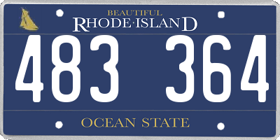 RI license plate 483364