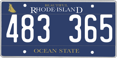 RI license plate 483365
