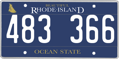 RI license plate 483366