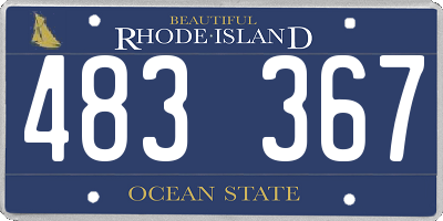 RI license plate 483367
