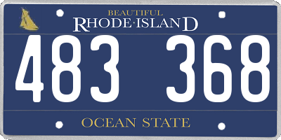 RI license plate 483368