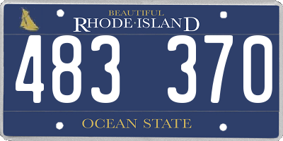 RI license plate 483370