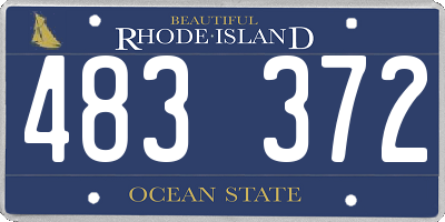 RI license plate 483372