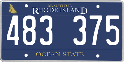 RI license plate 483375
