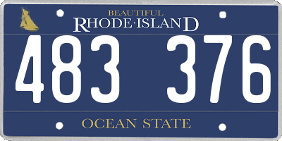 RI license plate 483376