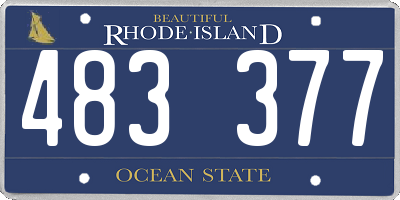 RI license plate 483377