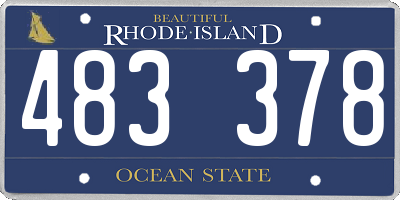 RI license plate 483378