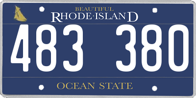 RI license plate 483380