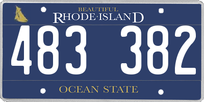 RI license plate 483382