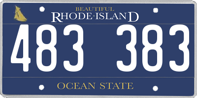RI license plate 483383