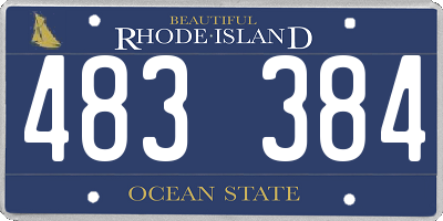 RI license plate 483384