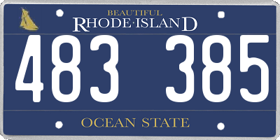 RI license plate 483385