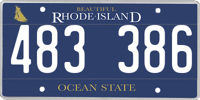 RI license plate 483386