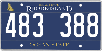 RI license plate 483388