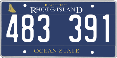 RI license plate 483391