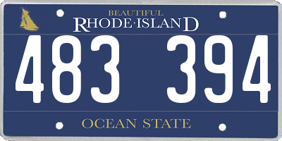 RI license plate 483394