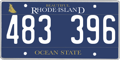 RI license plate 483396