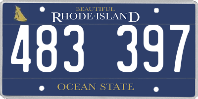 RI license plate 483397