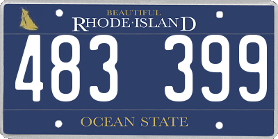 RI license plate 483399