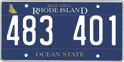 RI license plate 483401
