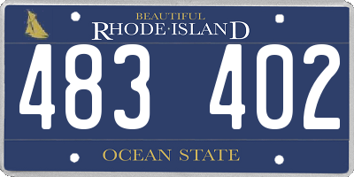 RI license plate 483402