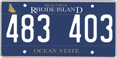 RI license plate 483403