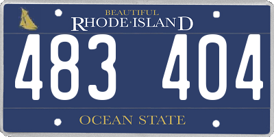RI license plate 483404