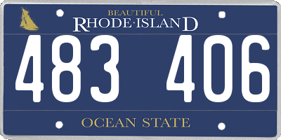 RI license plate 483406